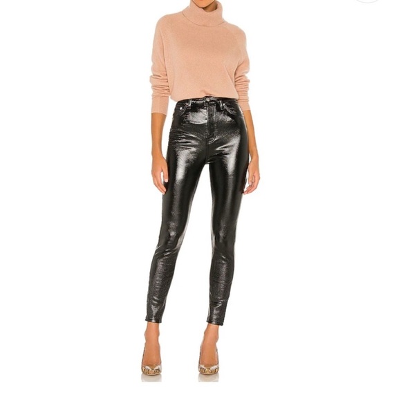 Free People Pants - NWT Free People Black Phoenix Coated Skinny